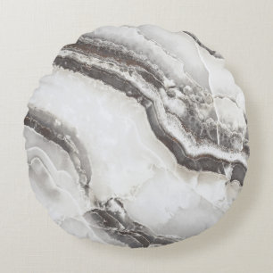 Marble Texture, High-Resolution Italian Slab. Round Cushion