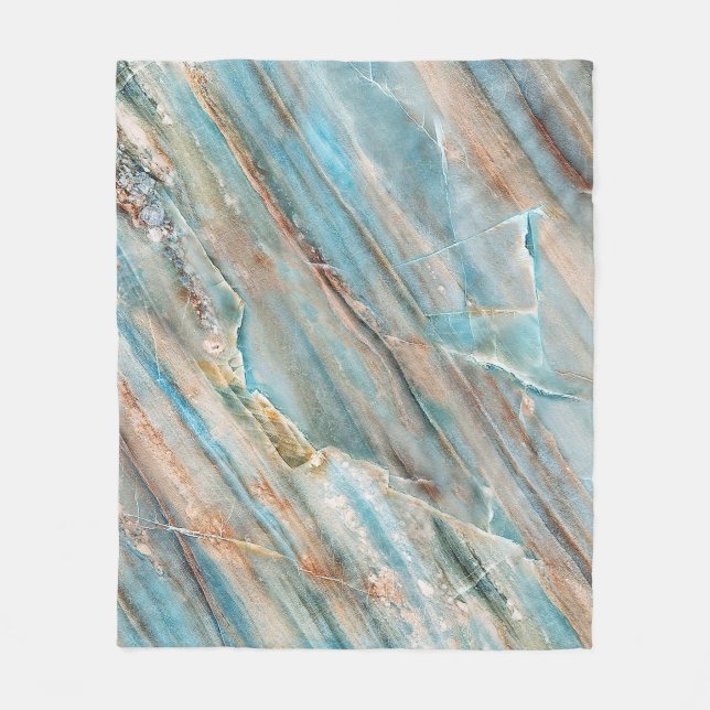 Marble texture: high-resolution print design fleece blanket (Front)
