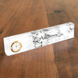 Marble texture nameplate