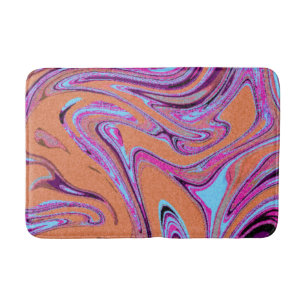 Marble Texture Pattern Colourful Cute    Bath Mat
