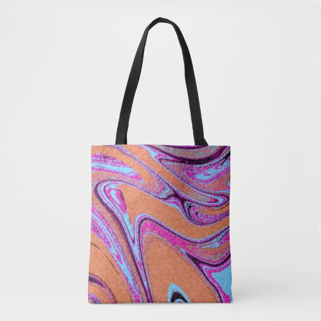 Marble Texture Pattern Colourful Cute      Tote Bag (Front)