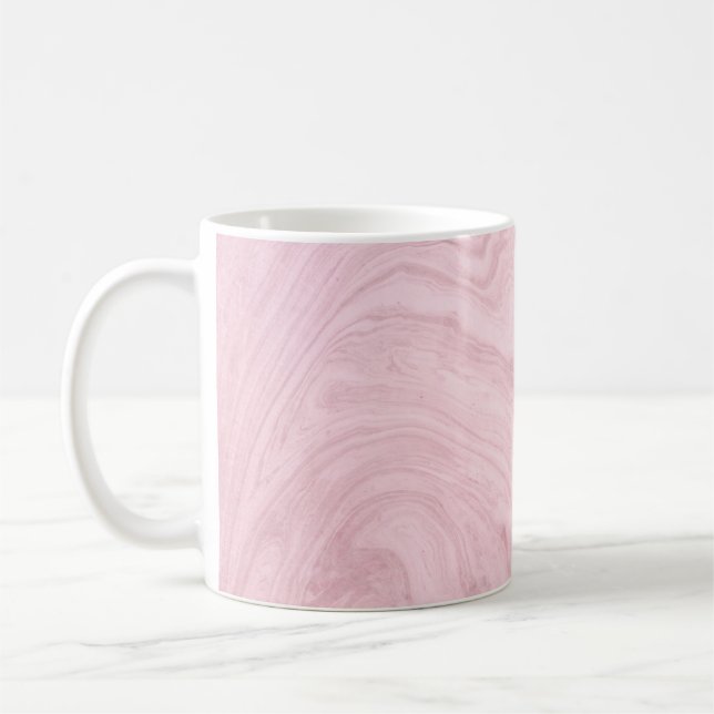 Marble texture pink lavender coffee mug (Left)