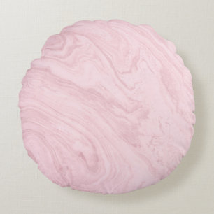 Marble texture pink lavender round cushion