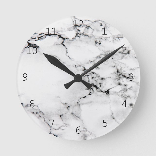 Marble texture round clock (Front)