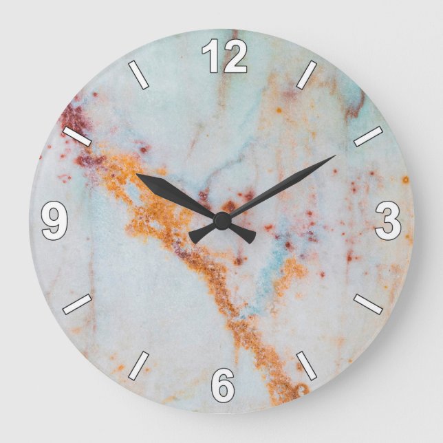 Marble Texture Wall Clock Modern Home Decor (Front)