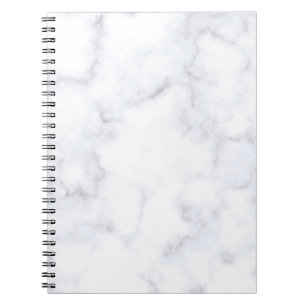 Marble texture white pattern notebook