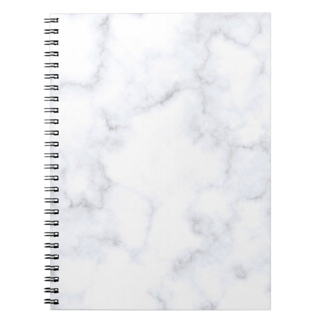 Marble texture white pattern notebook (Front)
