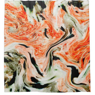 Marble texture white pattern shower curtain