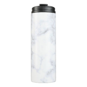 Marble texture white pattern thermal tumbler