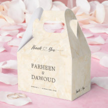 Marble Textured Islamic Wedding Thank You Treat