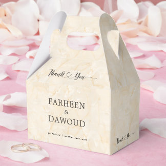 Marble Textured Islamic Wedding Thank You Treat Favour Box