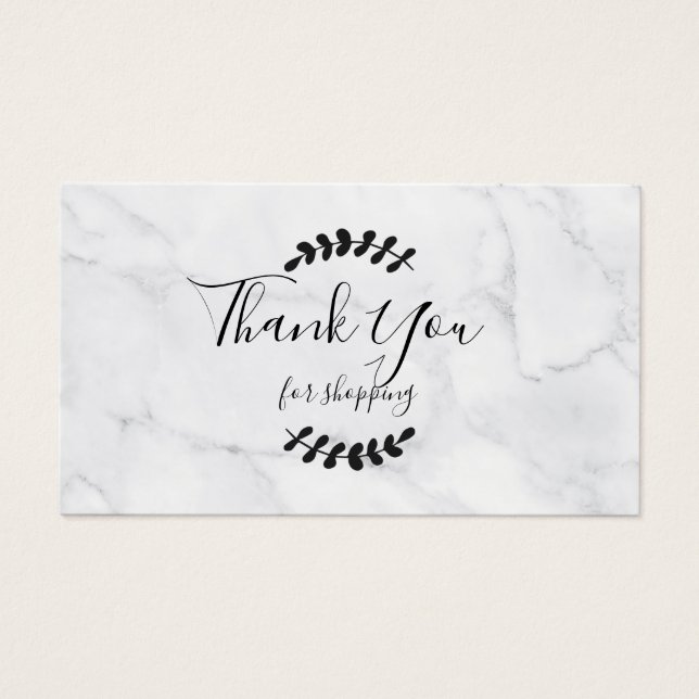 Marble Thank You For Shopping Discount Card (Front)
