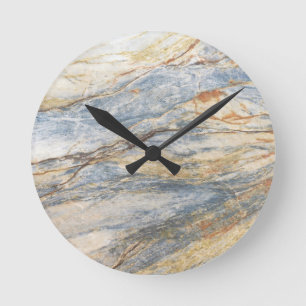 Marble tile round clock