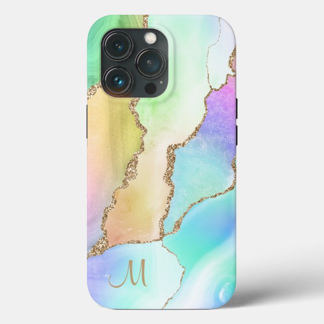 Marble Trendy Agate Pastel Case-Mate iPhone Case (Back)