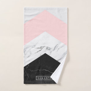 Marble Triangles Bath Towel Set