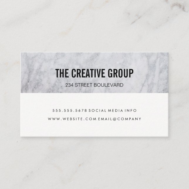 Marble Trim Colour Block Discount Card (Front)