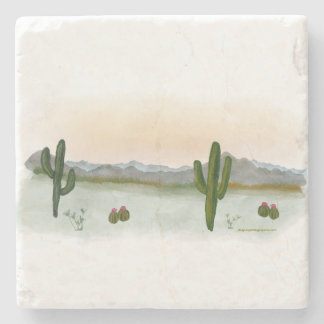 Marble Trivet | Desert Mountain Sunset Stone Coaster