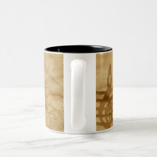 Marble violin key Two-Tone coffee mug