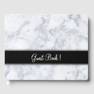 Marble W Black Sash Guest Book