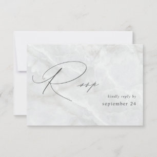 Marble w Meal RSVP Card
