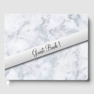 Marble W White Sash Guest Book