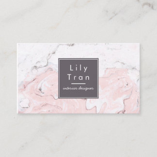 Marble Watercolor Business Card