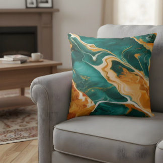 Marble watercolour cushion