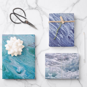 Marble Wave Beach Style Wrap Craft Paper