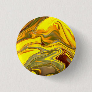 Marble Waves Yellow Digital Paper-55448 3 Cm Round Badge