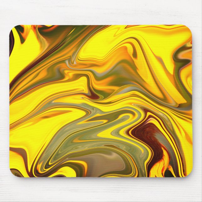 Marble Waves Yellow Digital Paper-55448 Mouse Mat (Front)