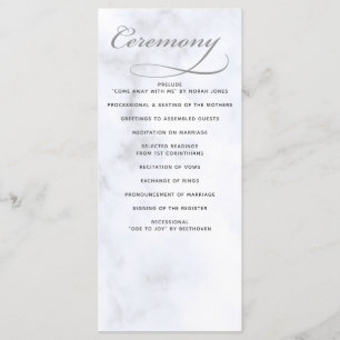 Marble Wedding programs Programme