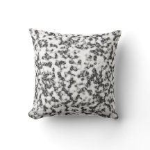 Marble White and Black Throw Pillow