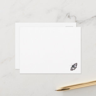Marble White Butterfly Card