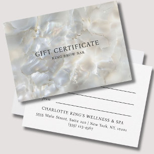 MARBLE WHITE-SILVER SALON GIFT CERTIFICATE