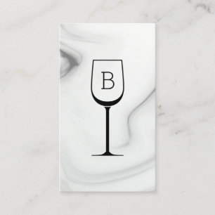 Marble Wine Bartender Sommelier Business Card