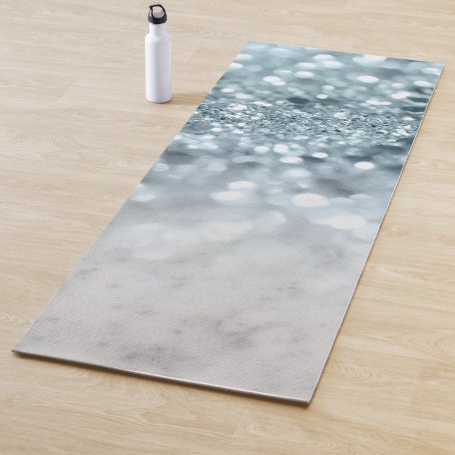 Marble Winter Glitter Dream #1 Yoga Mat (In Situ)