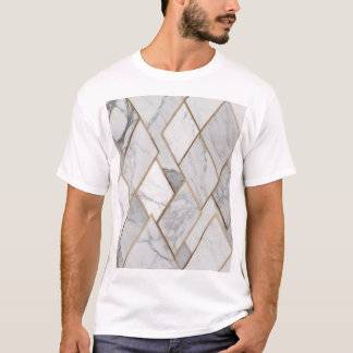 Marble With Geometric Patterns T-Shirt