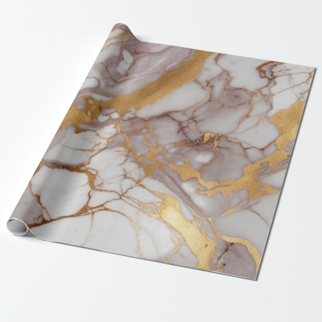 marble with gold wrapping paper (Unrolled)