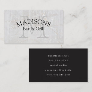Marble with Monogram Business Card