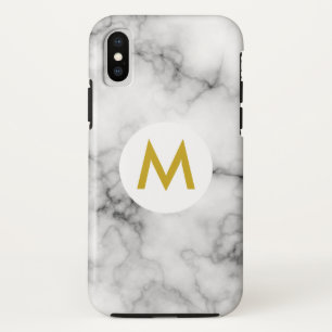 marble with monogram iPhone x case