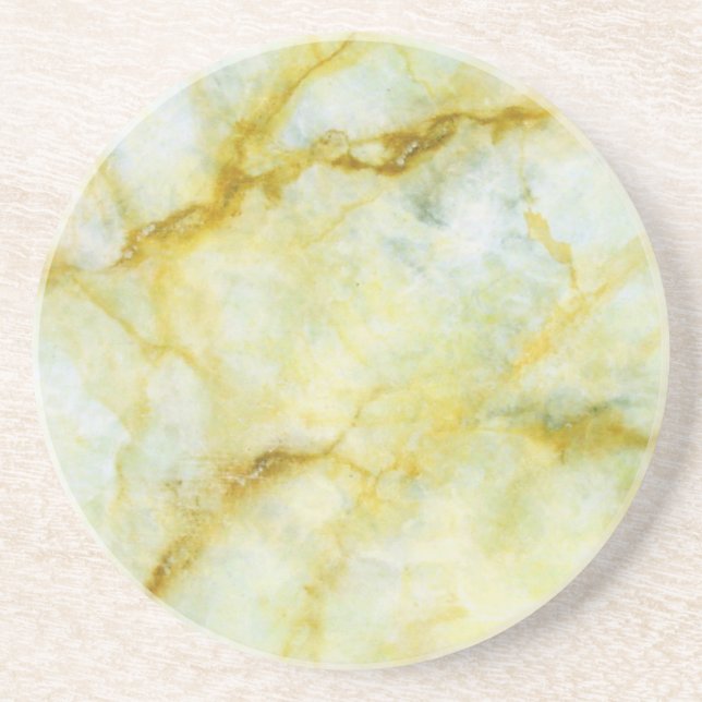 Marble with Yellow Threads Coaster (Front)