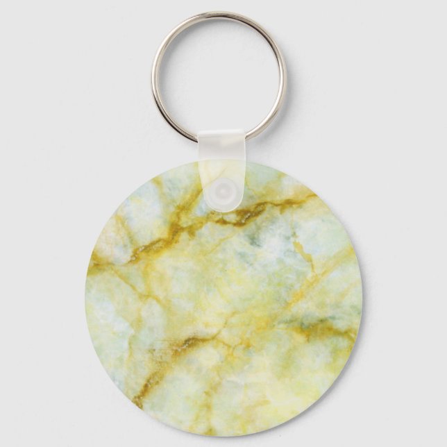 Marble with Yellow Threads Key Ring (Front)