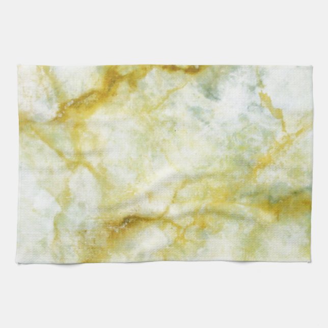 Marble with Yellow Threads Tea Towel (Horizontal)