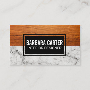 Marble Wood Background Business Card