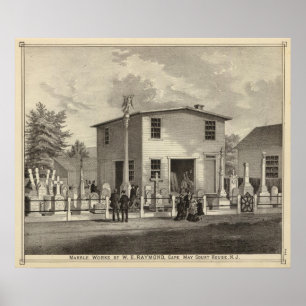 Marble Works of WE Raymond Poster