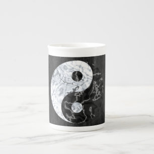 Marble Yin Yang Symbol Bone China Mug