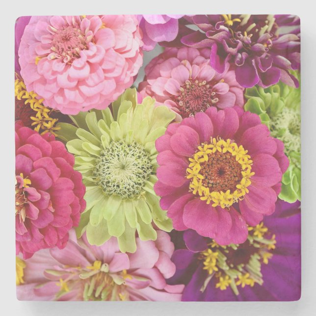 Marble Zinnia Coaster (Front)