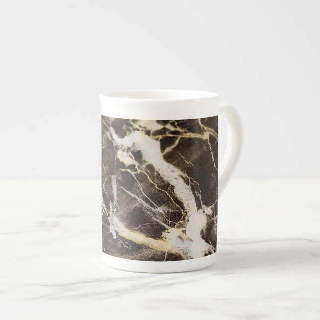 Marbled-Abstract Expressionism by Shirley Taylor Bone China Mug (Front Right)