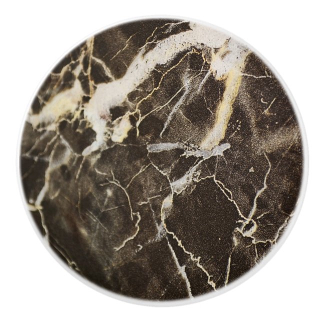 Marbled-Abstract Expressionism by Shirley Taylor Ceramic Knob (Front)