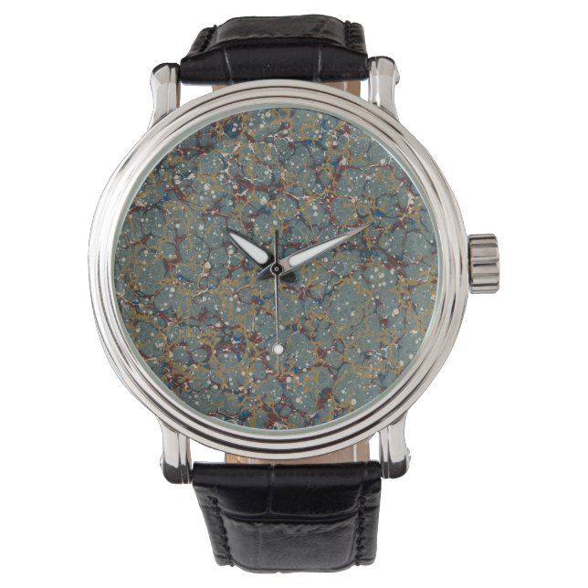 Marbled Abstract Painting Watch (Front)